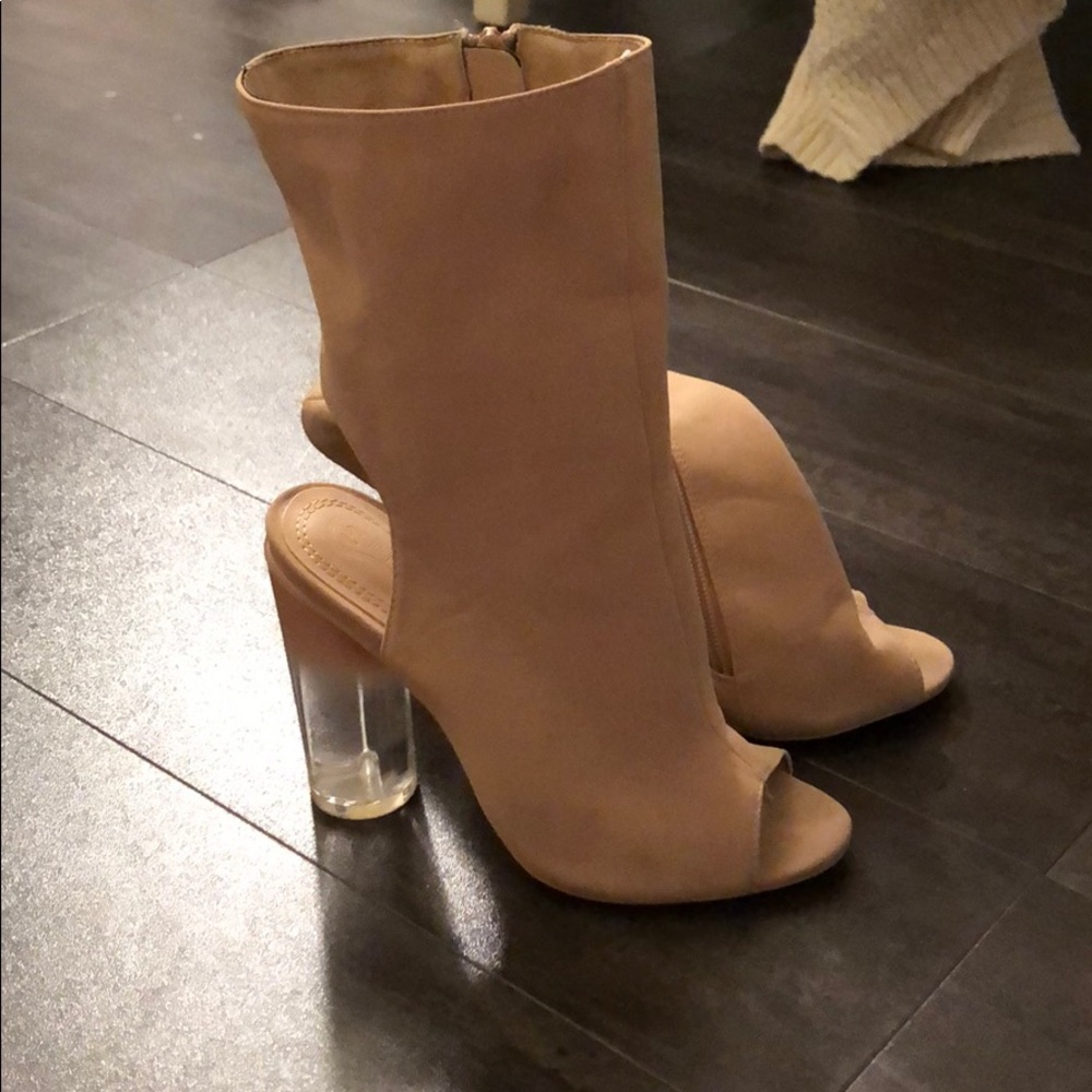 Open toed boots